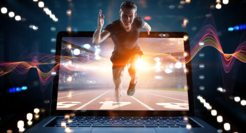 Man in sportwear running
