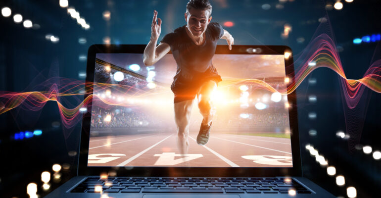 Man in sportwear running